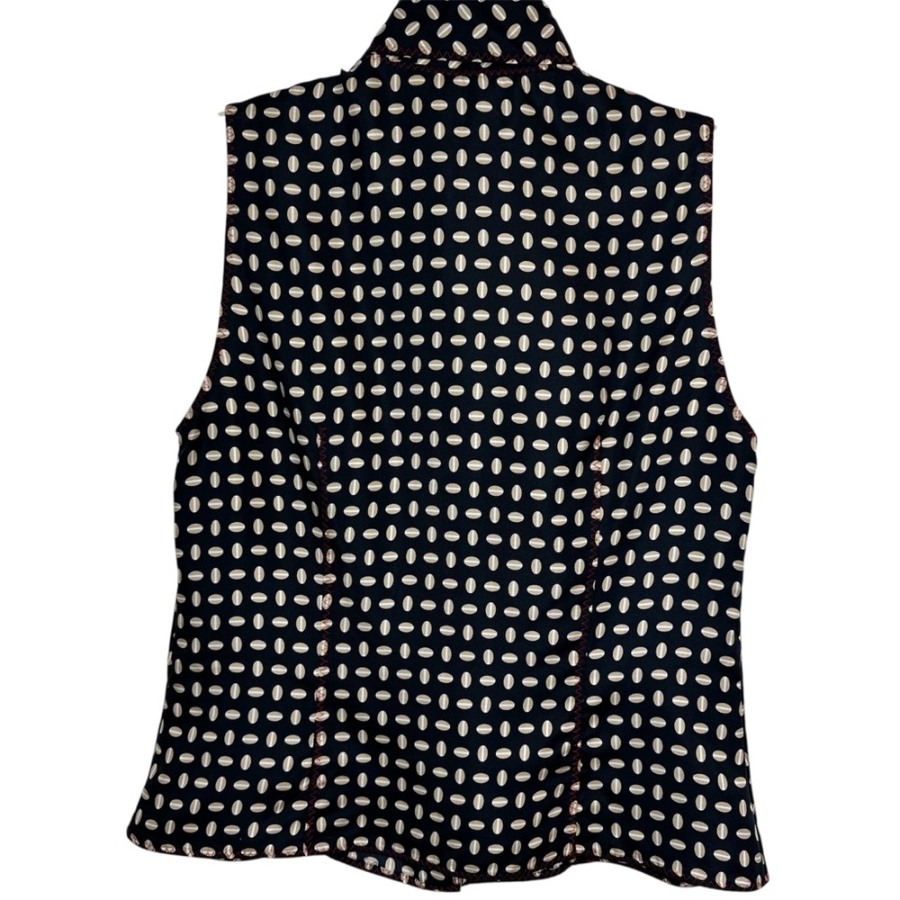 VTG Vintage Carlisle 100% Silk Secretary Bow Button Up Sleeveless Top Size 4 - Picture 2 of 8